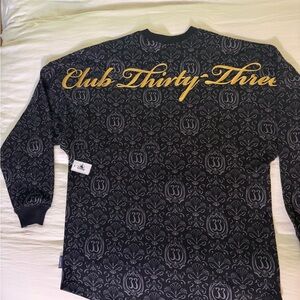 Disney Club 33 Crewneck Jersey Sweater with Logo Pattern UNISEX